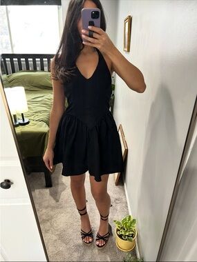 wild fable Black Halter Mini Dress